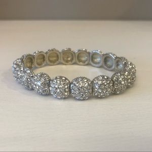3/$12 Jeweled Silver Stretch Bracelet